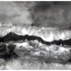 evening waves / pigment print on rag paper mounted to diabond / 120cm x 450