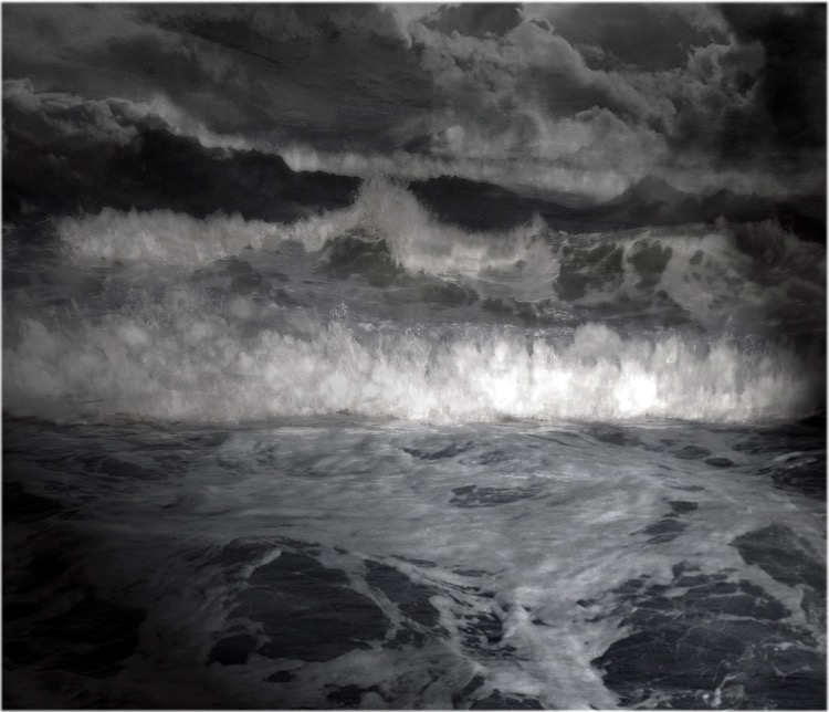 stormy seas (after Courbet) / pigment print / 30cm x 35